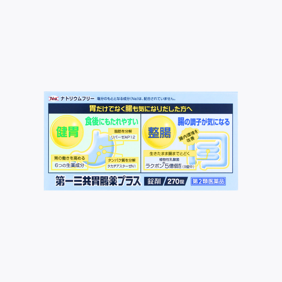 【第2類醫藥品】第一三共 第一三共胃腸藥Plus錠 調理胃腸 改善胃脹 消化不良 270錠