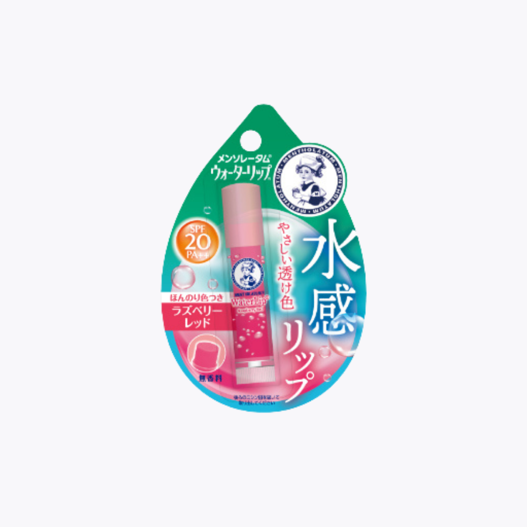 樂敦製藥 曼秀雷敦 Water Lip 水潤護唇膏 淡色款 覆盆子紅 無香料 SPF20 PA++ 4.5g