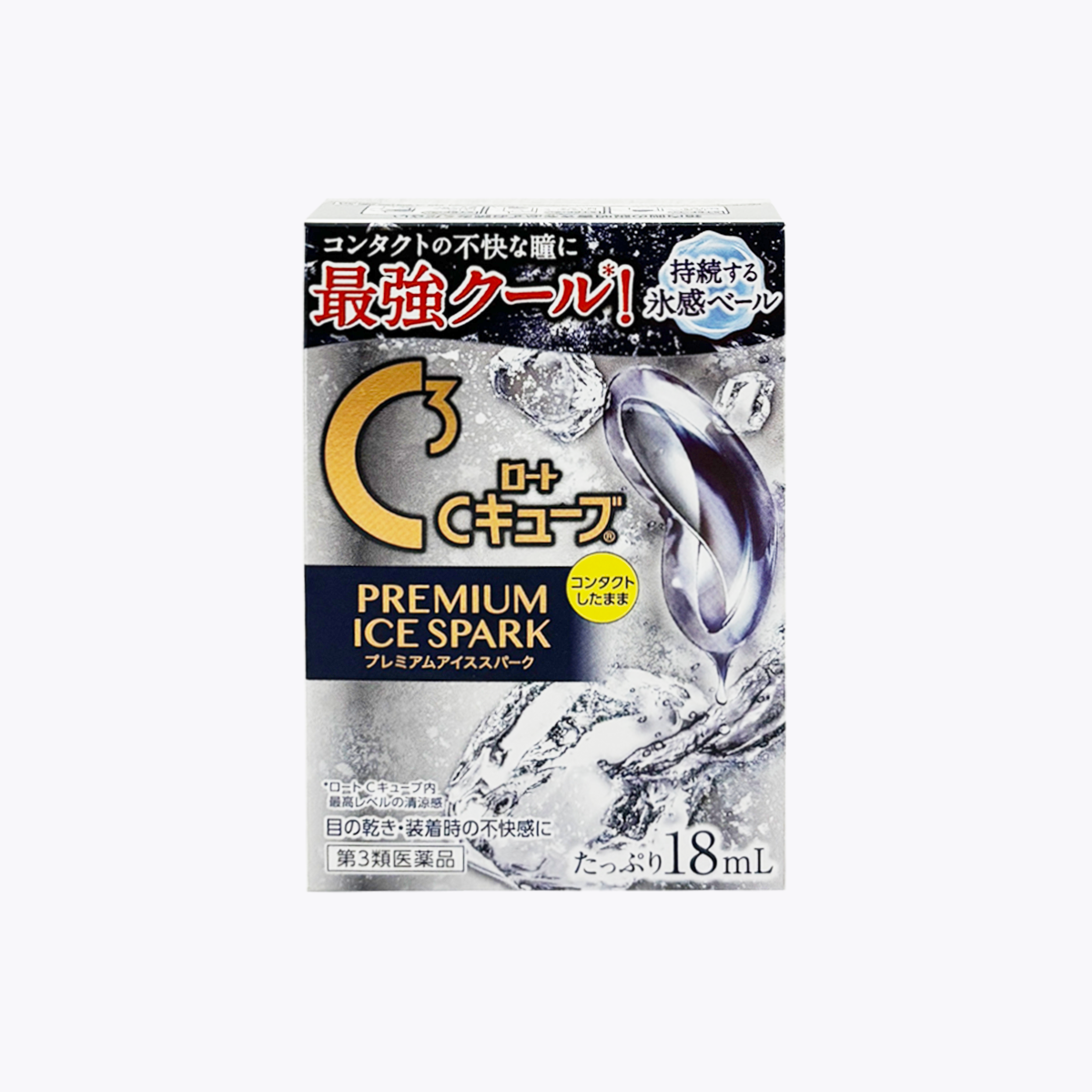 【第3類醫藥品】樂敦製藥 C3樂敦清PREMIUM隱形眼鏡用眼藥水 (超清涼款) 18ml