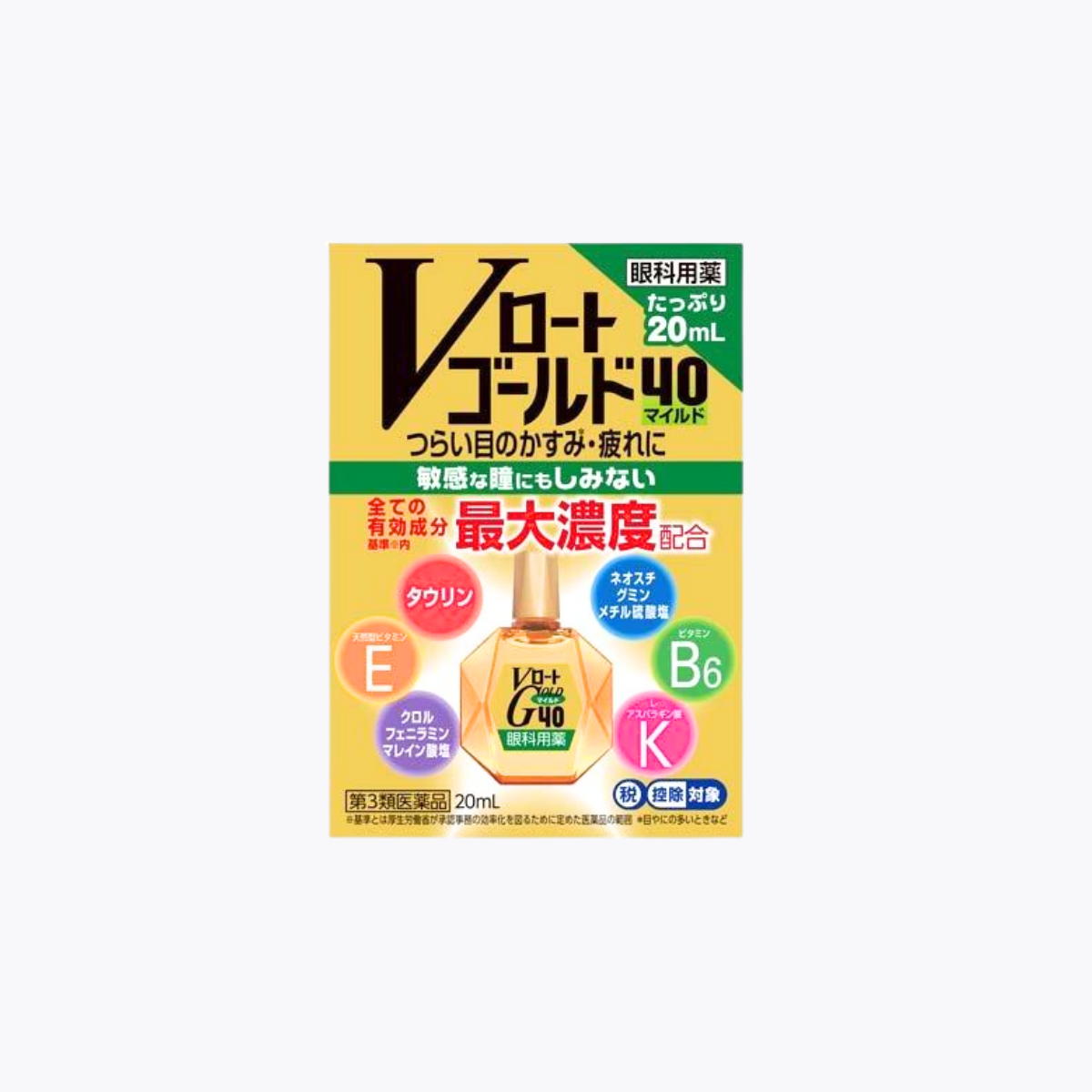 【第3類醫藥品】樂敦製藥 樂敦 Gold40 眼藥水 大容量 高濃度 清涼舒爽 20ml