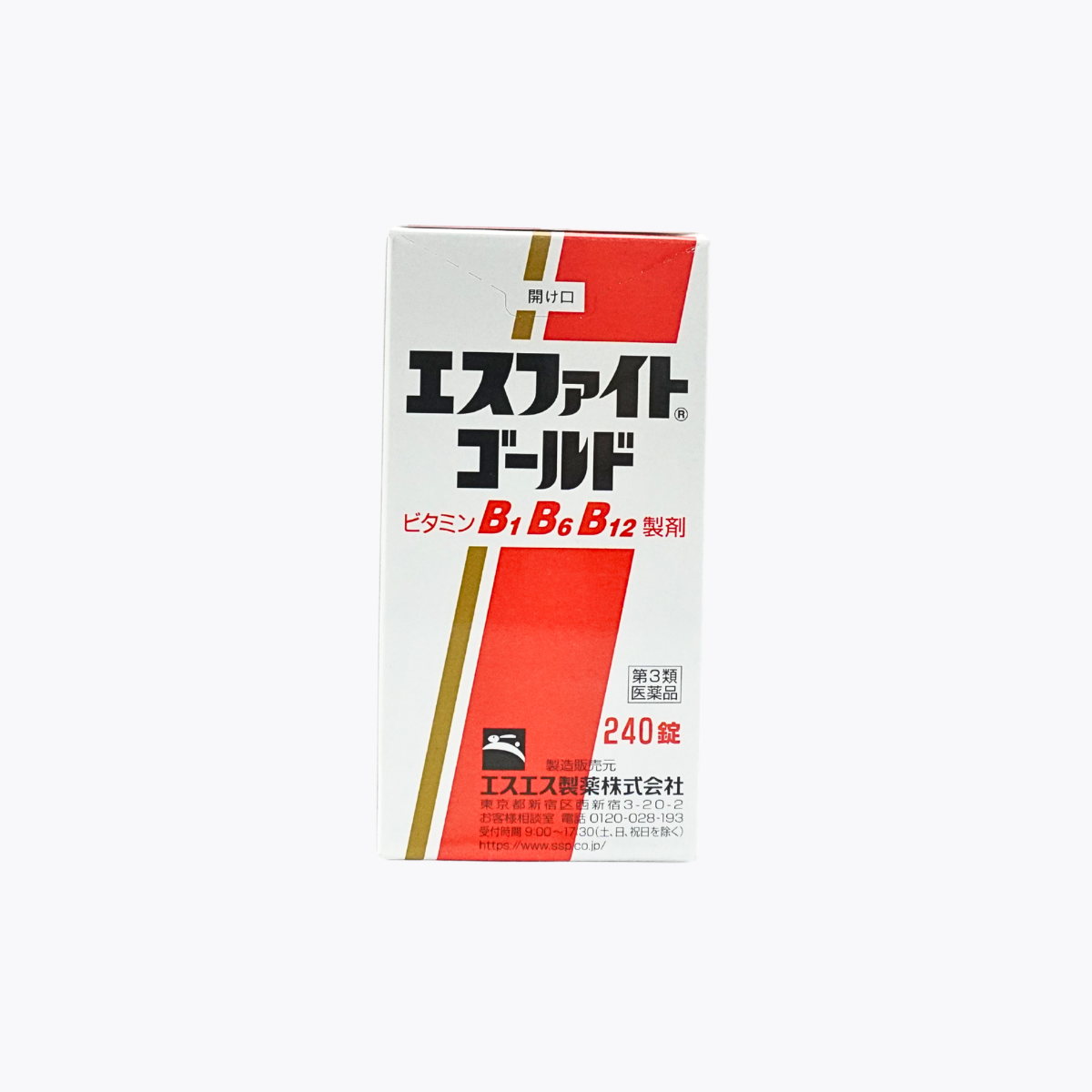 【第3類醫藥品】SS製藥 白兔牌 S fight gold 愛斯飛特強效錠 維他命B1 B6 B12 緩解眼睛疲勞 肩頸痠痛腰痛 240錠