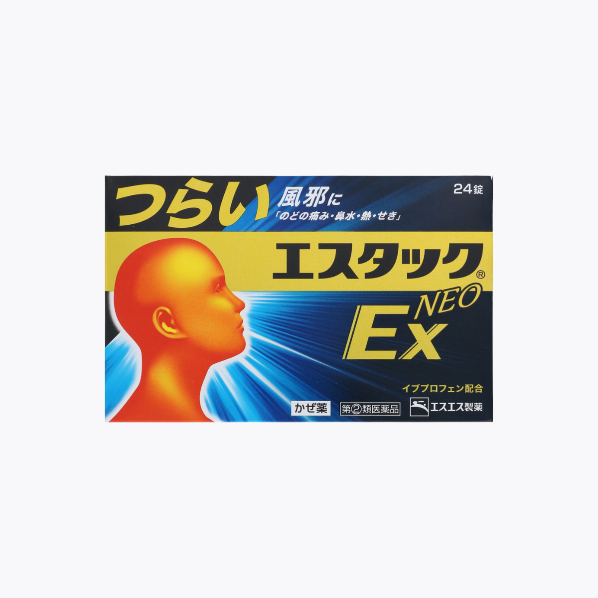 【指定第2類醫藥品】SS製藥 白兔牌 S.TAC EX NEO 強效感冒藥 緩解喉嚨痛 流鼻水 發燒 咳嗽 24錠 4日分
