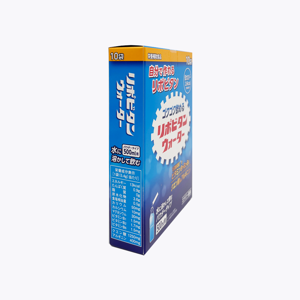 【營養輔助食品】大正製藥 Lipovitan Water 低熱量 粉末飲品 能量飲風味 500ml用 5.4g×10包入
