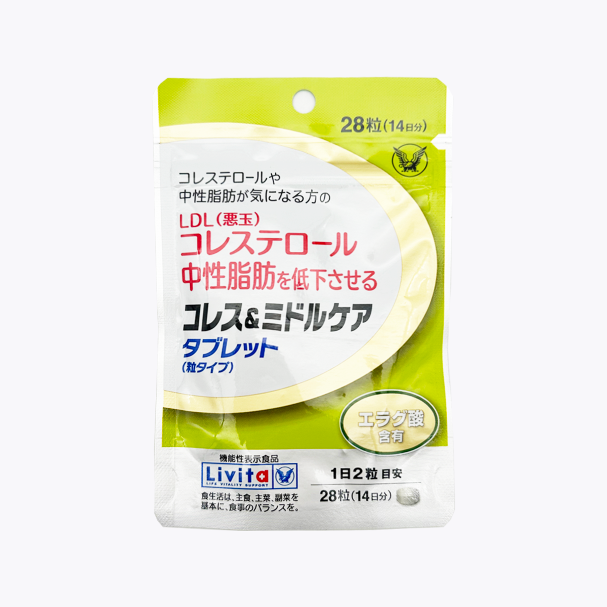 【機能性表示食品】大正製藥 Livita 降膽固醇＆中性脂肪保健錠 28粒 14日分