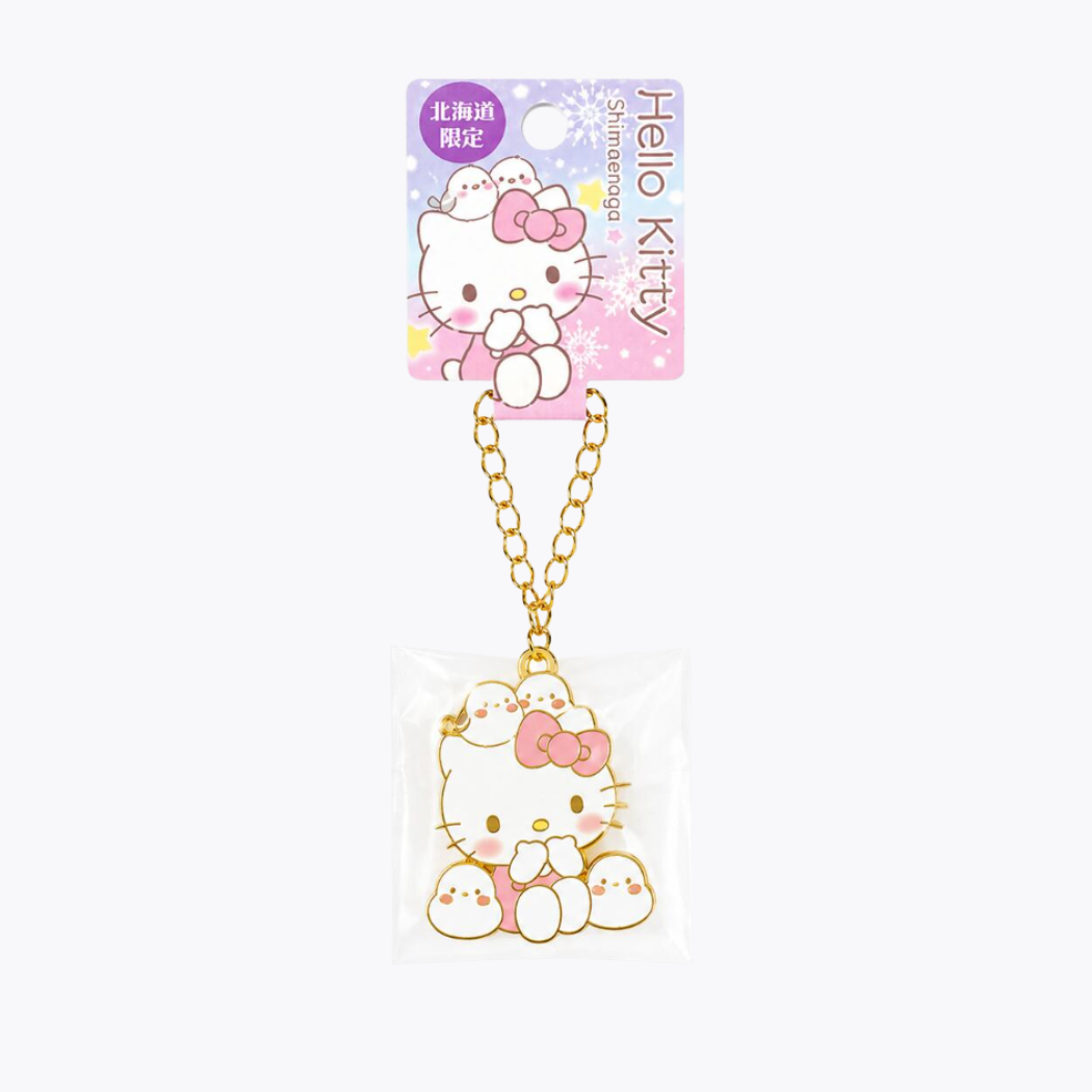 【北海道限定】三麗鷗 Hello Kitty 北海道銀喉長尾山雀 金屬鑰匙圈