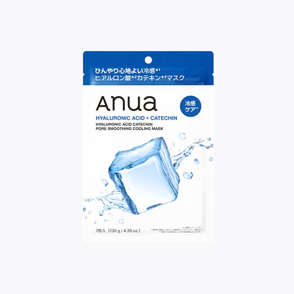 【數量限定 夏季限定】Anua 玻尿酸兒茶素 清涼冰感面膜 7片入