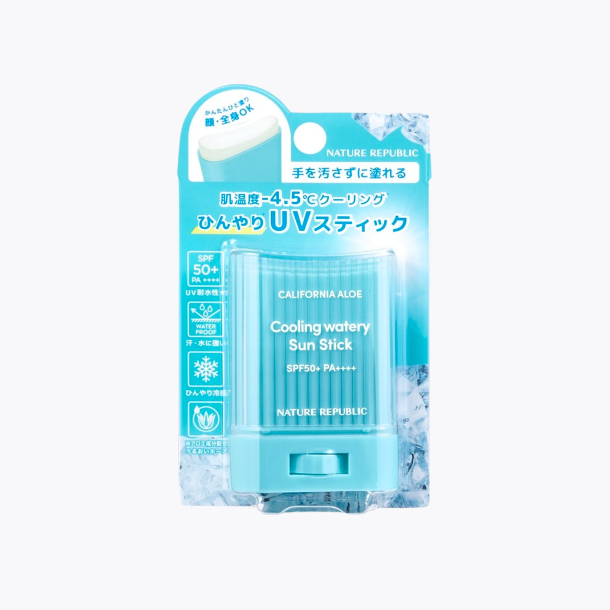 Nature Republic 加州蘆薈冰沁防曬棒 臉部身體適用 SPF50+ PA++++ UV耐久型★ 清新水漾花香 24g