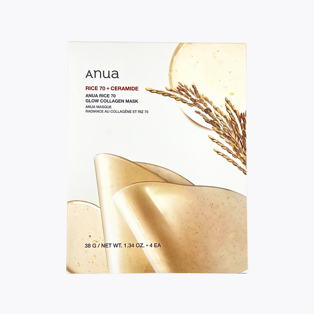 Anua 米粹70 亮白膠原蛋白面膜 4片入
