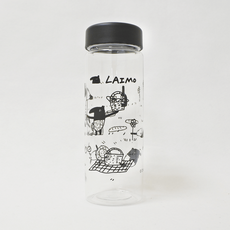 札幌藥妝×LAIMO 透明水壺 500ml 黑蓋