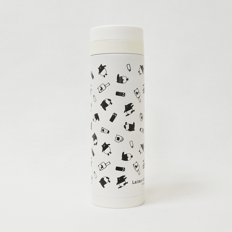 札幌藥妝×LAIMO 不鏽鋼真空保溫瓶 500ml 白色