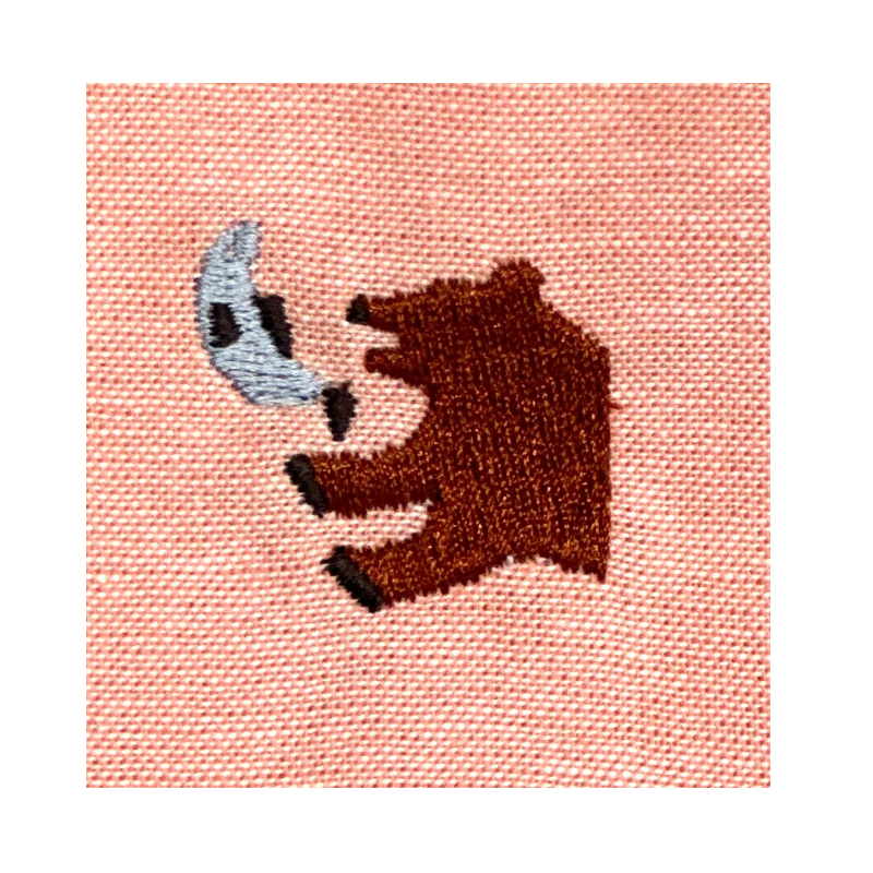 札幌藥妝 100%純棉 手帕 口袋方巾 北海道蝦夷棕熊 1枚