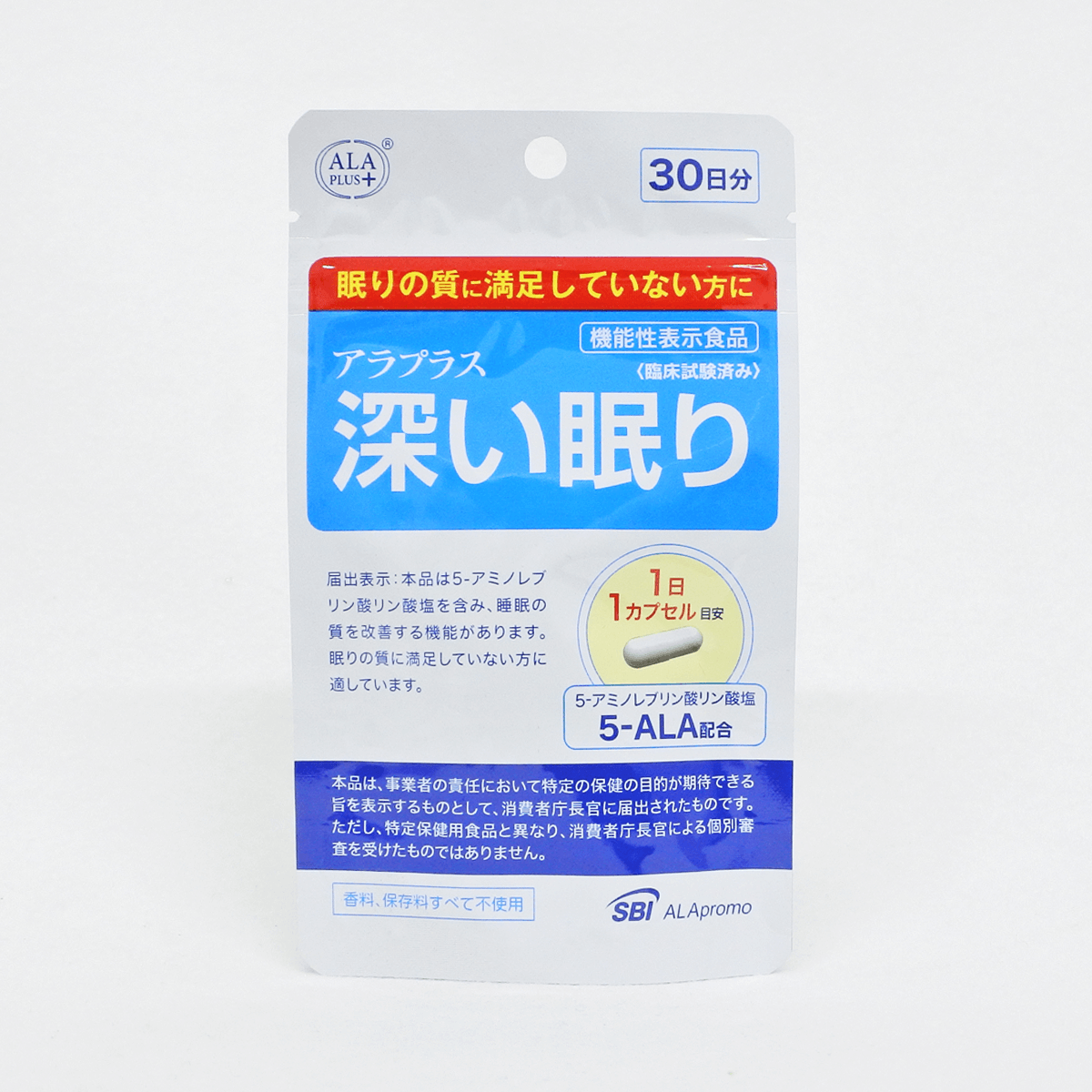 【機能性表示食品】SBI ALAPromo 5-ALA 助眠錠 30粒 30日