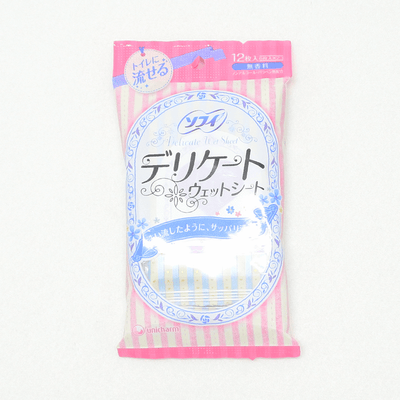 Sofy 蘇菲 生理期潔淨護理濕紙巾(無香)6抽×2包