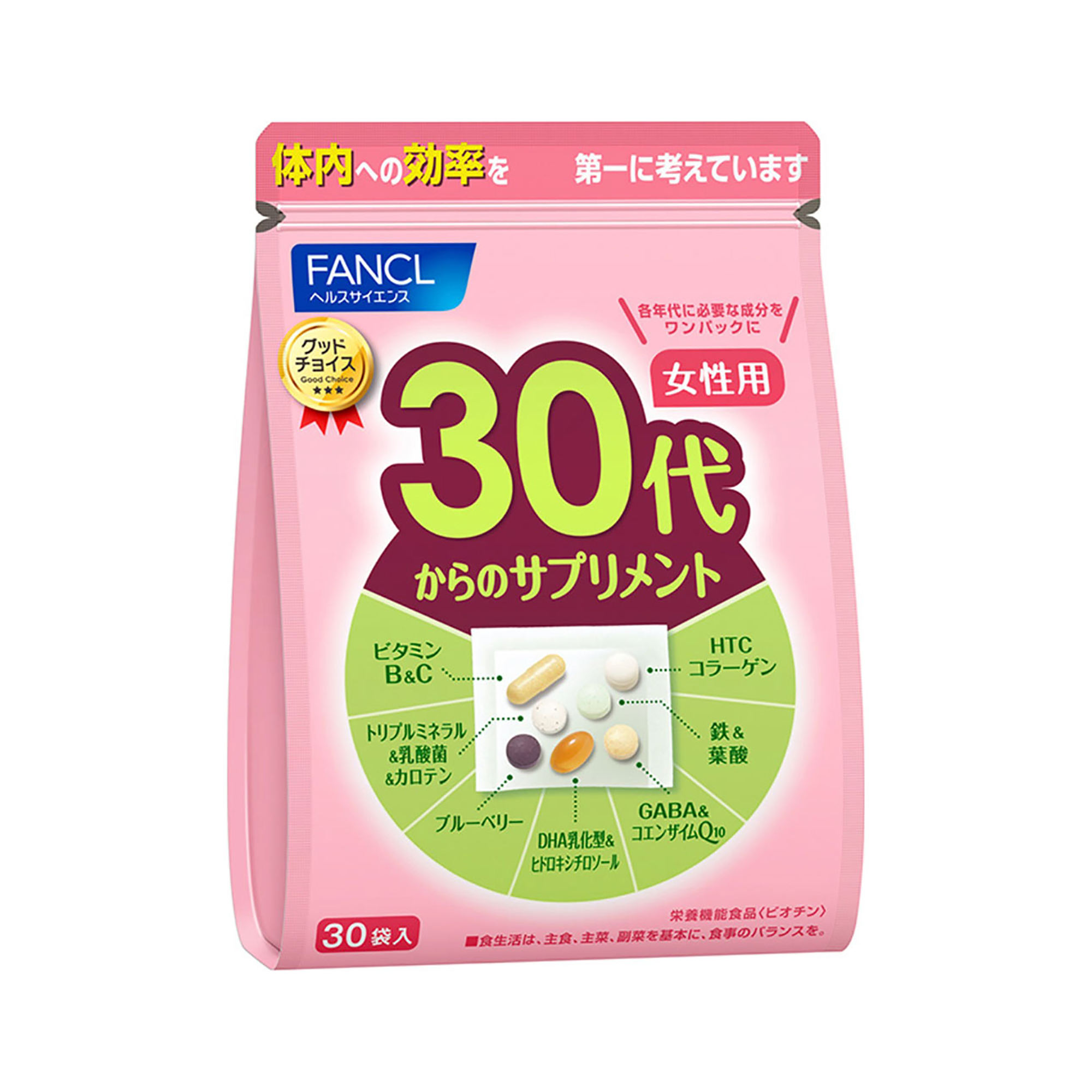 FANCL 30代女性綜合營養包 7粒×30袋