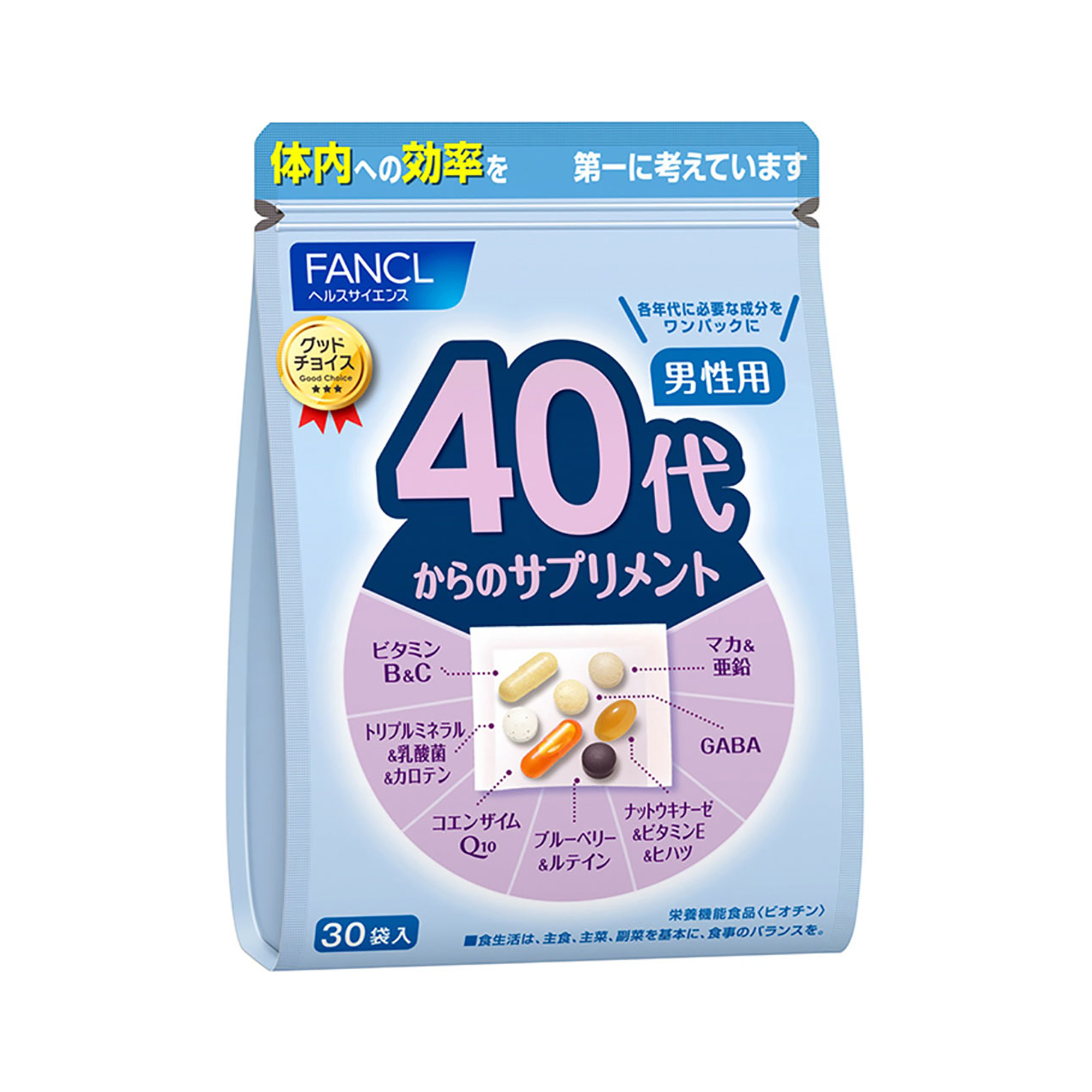 FANCL 40代男性綜合營養包 7粒×30袋
