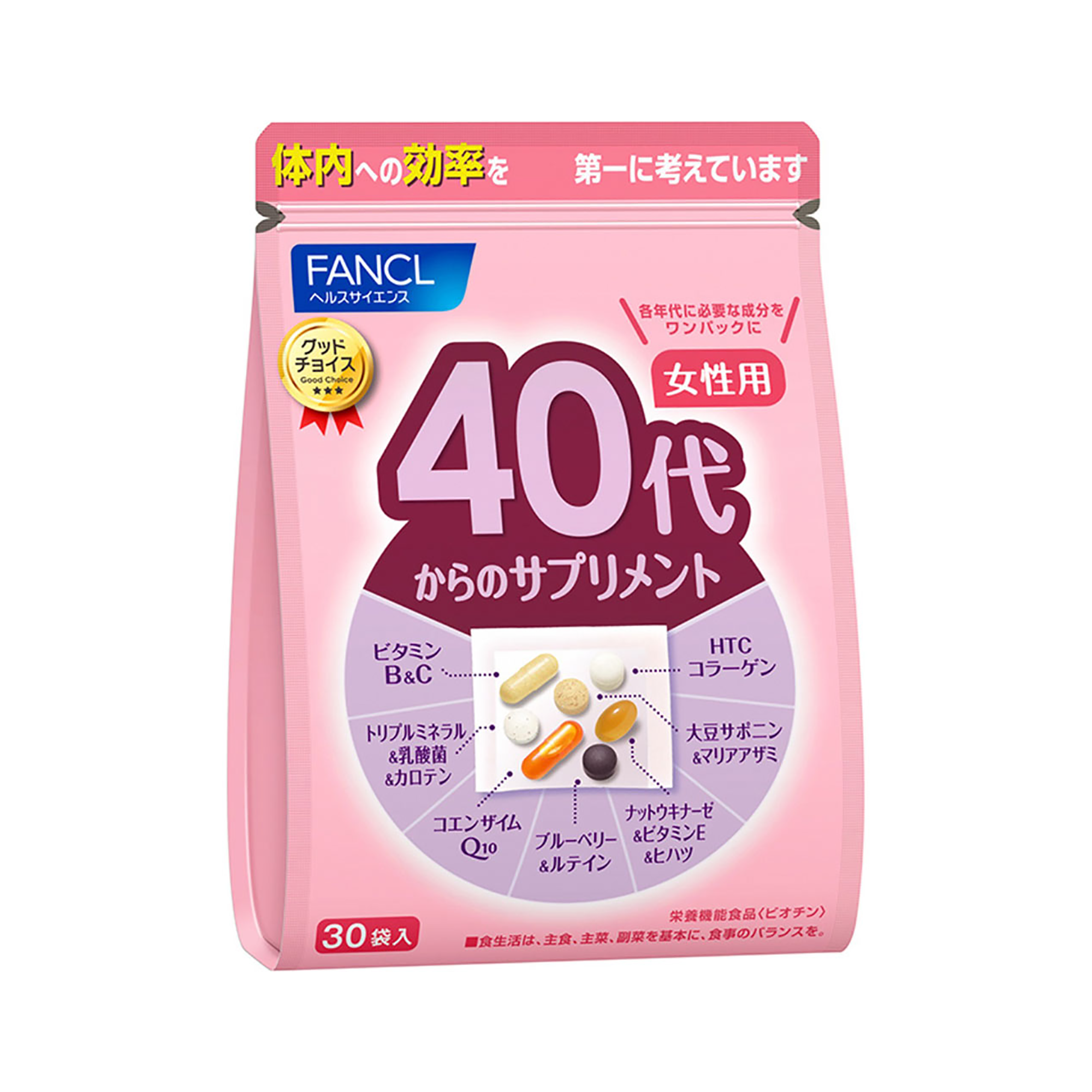 FANCL 40代女性綜合營養包 7粒×30袋