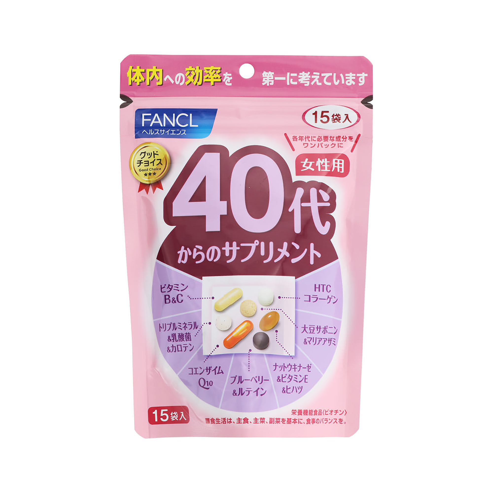 FANCL 40代女性綜合營養包 7粒×15袋