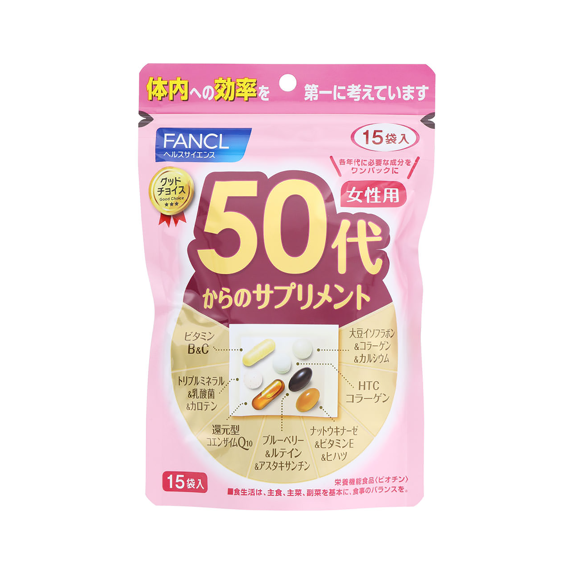 FANCL 50代女性综合营养包 7粒×15袋