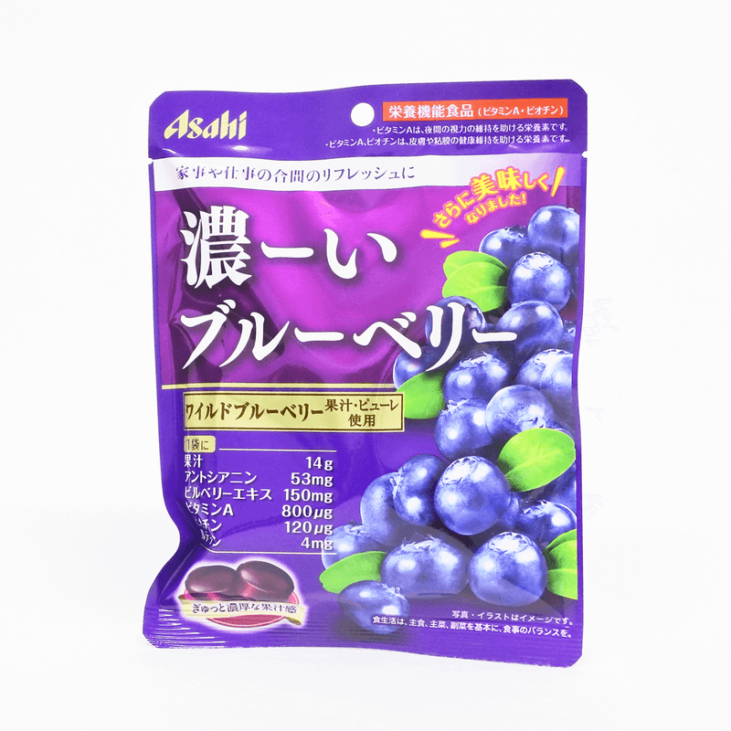 Asahi 朝日 超濃藍莓添加葉黃素糖果 84g