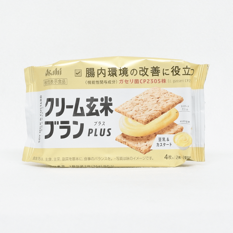 Asahi 朝日 玄米夾心餅乾(豆乳卡士達) 2片×2袋