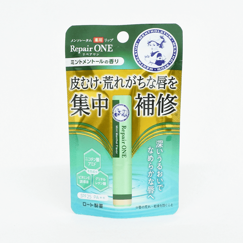 ロート製薬 メンソレータム薬用リップ リペアワン ミントメントールの香り 2.3g